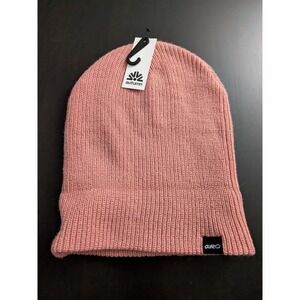 Autumn Giro Beanie Hat Cuffed Mauve Muted Pink NWT OSFM